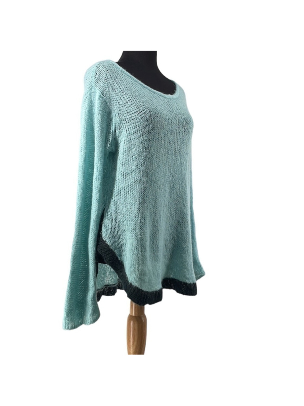 Wooden Ships loose knit sweater wool blend two tone loose fit top sz m/lg